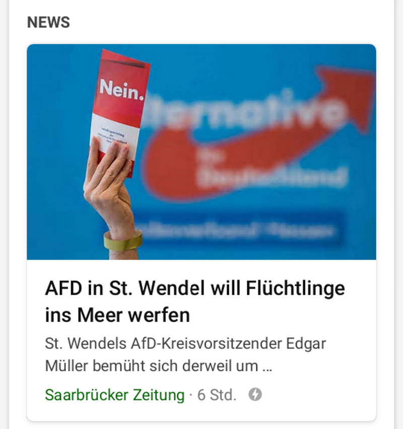 Saarbrücker Zeitung AfD Fake News